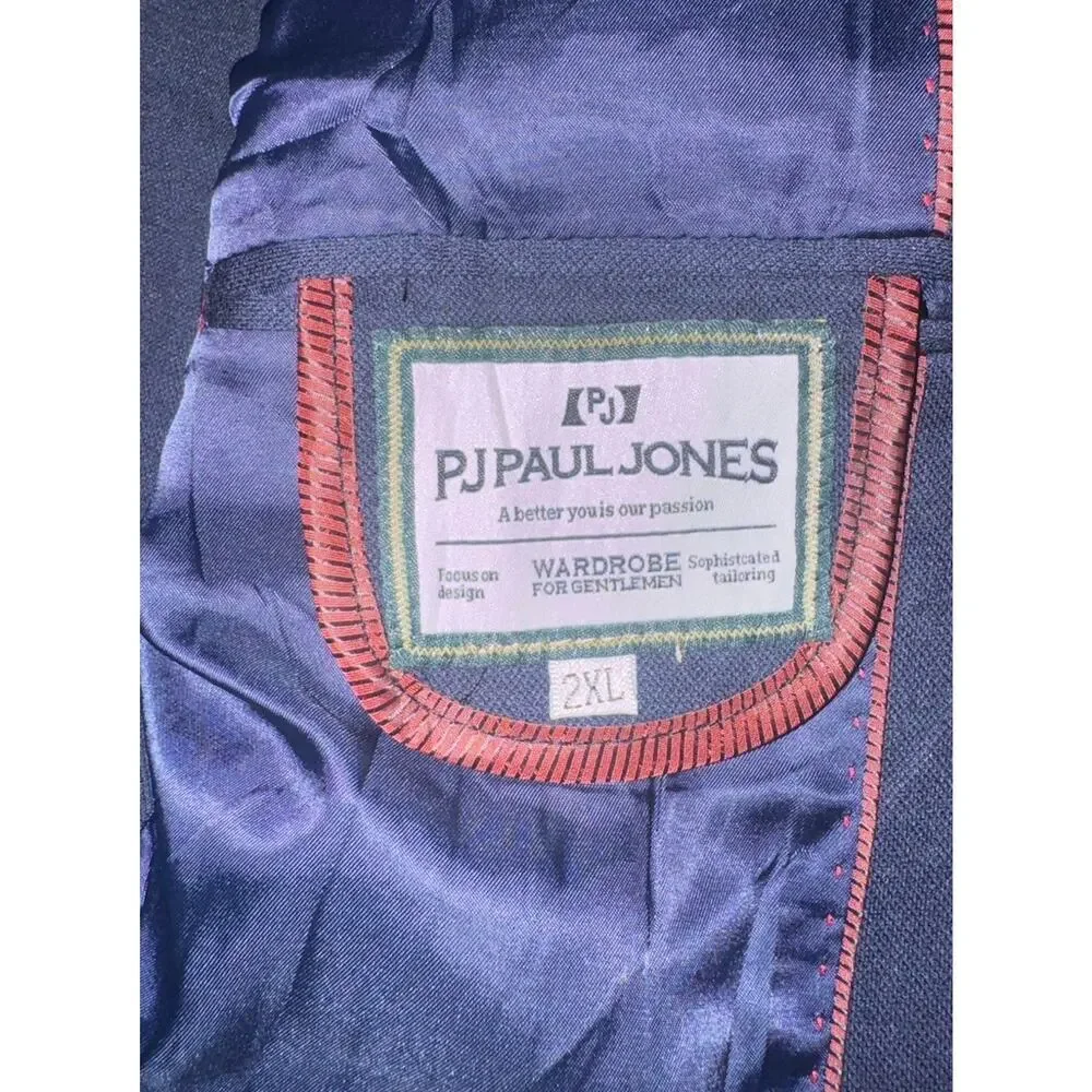 PJ Paul Jones Mens Navy Blazer Sport Coat XL Single Button Formal Jacket NWT